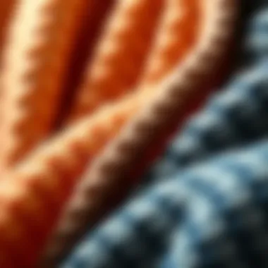 Textural Diversity of Synthetic Wool Close-up of the fabric texture showcasing synthetic wool's quality