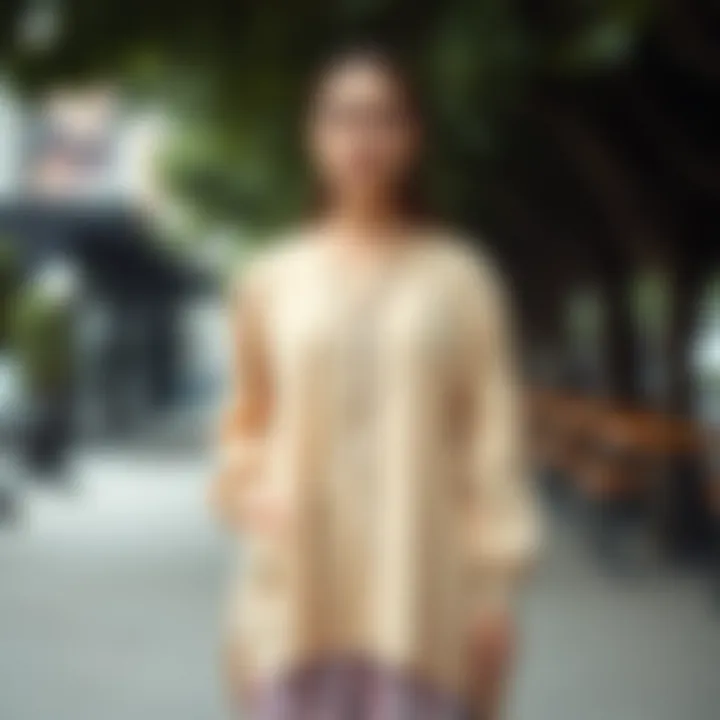 Casual Tunic in an Outdoor Environment Tunic worn in a casual outdoor setting