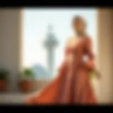 Elegant modest dress showcasing style and comfort