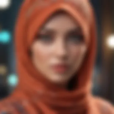 Trendy color combinations for hijab evening dresses