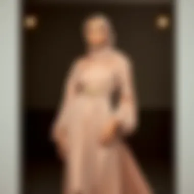 Sophisticated Flowing Modest Gown Sophisticated modest gown highlighting flowing fabrics and elegance
