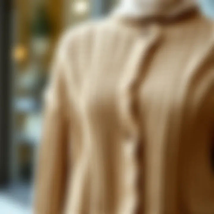 Luxurious fabrics used in knitted cardigans for modest fashion