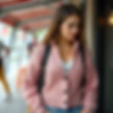 Versatile use of knitted cardigans in various social settings