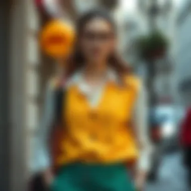 Color harmony in fashion styling with vest sets