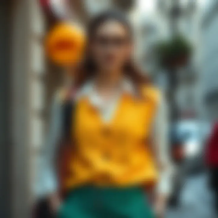 Color harmony in fashion styling with vest sets