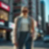 Urban Style: The Transparent Coat Trend A stylish transparent coat showcased in an urban setting