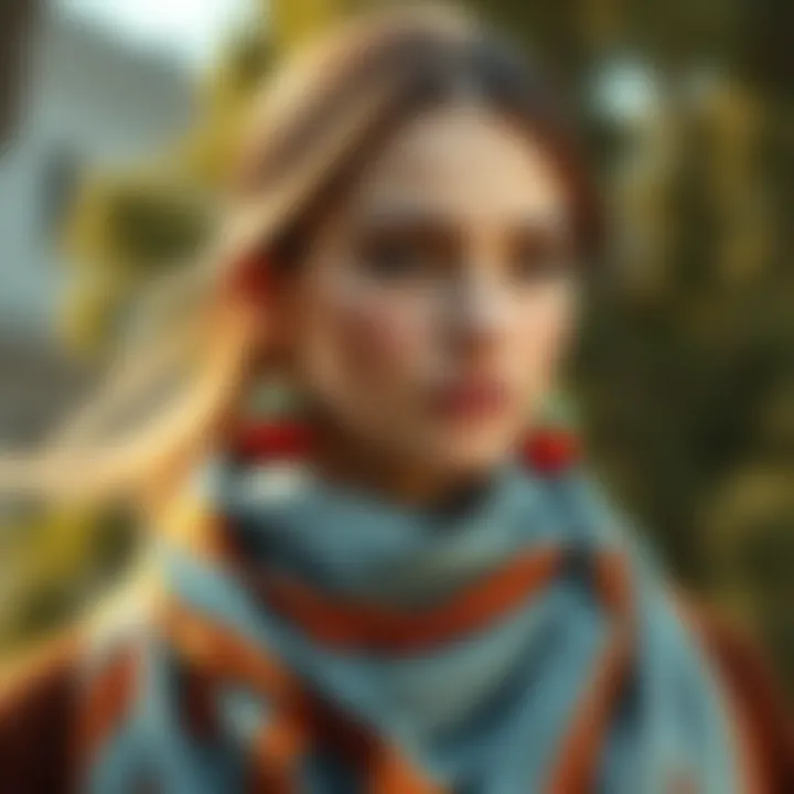 Trendy Shawl and Earring Combinations Trendy combinations of shawls and earrings