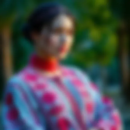 Traditional tribal attire showcasing intricate embroidery