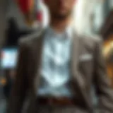 Elegant outfit featuring a shirt and suit combination