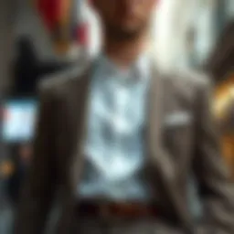 Elegant outfit featuring a shirt and suit combination