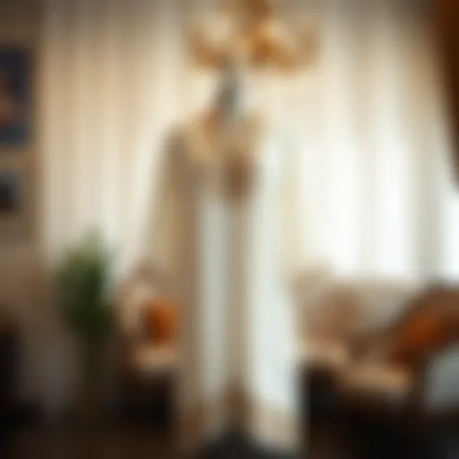 Elegant tunic dress displayed in a stylish setting