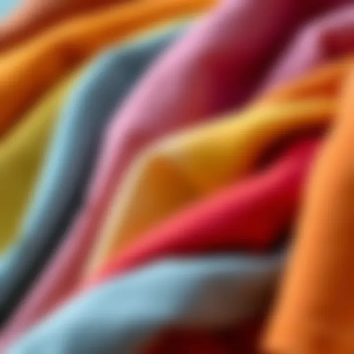 Colorful fabric swatches showcasing various textures for twin sets