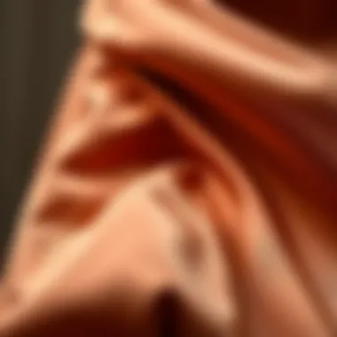 Close-up of luxurious fabric of a long evening skirt