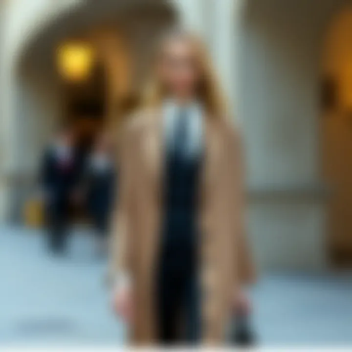 Elegant long cardigan paired with formal attire