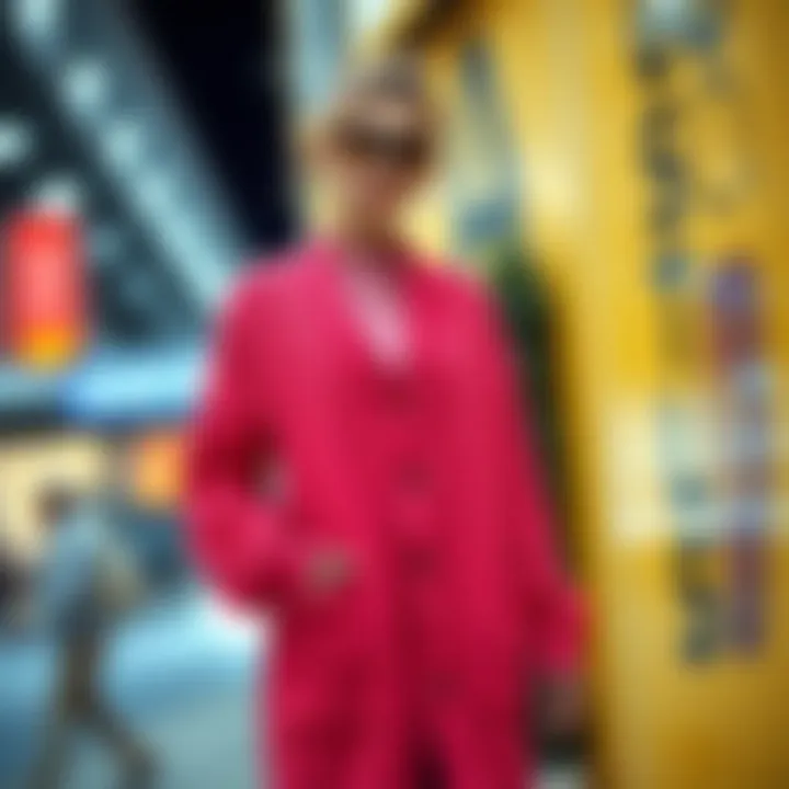 Trendy long cardigan in a vibrant color