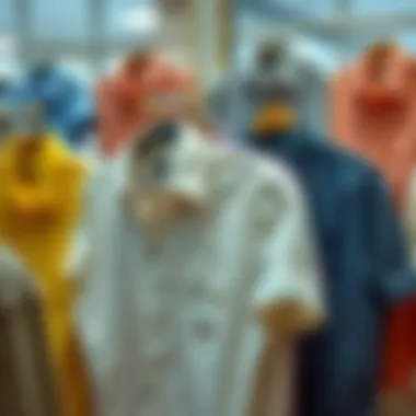 A display of various shirt styles