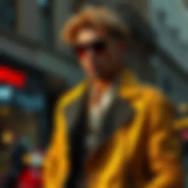 Stylish combination with Versace jacket and accessories