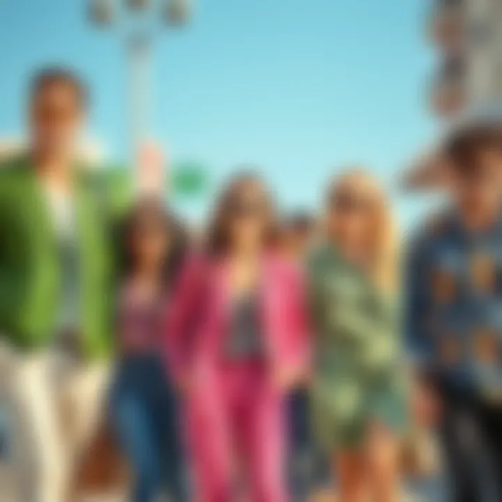 A vibrant array of clothing options featuring diverse styles