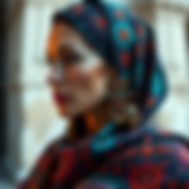 Vibrant Patterned Shawl and Earrings Vibrant patterned shawl with matching earrings