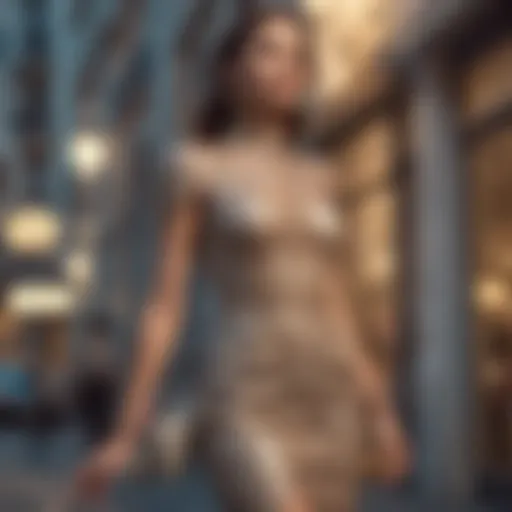 Elegant Vizon Abiye Tesettür Dress