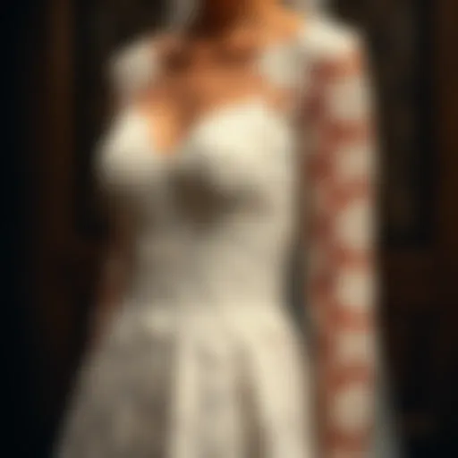 Intricate Lace Wedding Dress Elegant wedding dress showcasing intricate lace details