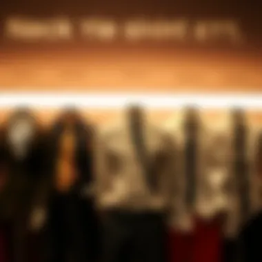 Historical evolution of neck tie shirts presented in a timeline