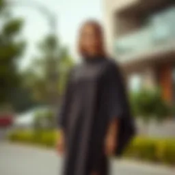 Elegant batwing tunic showcasing modern design
