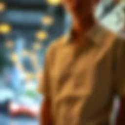 Elegant half-sleeve shirt for contemporary fashion