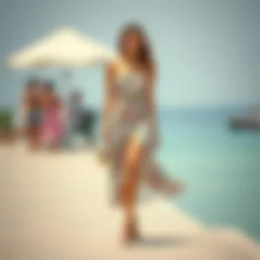 Stylish sundress paired with sandals