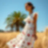 Elegant cotton dress showcasing summer fashion