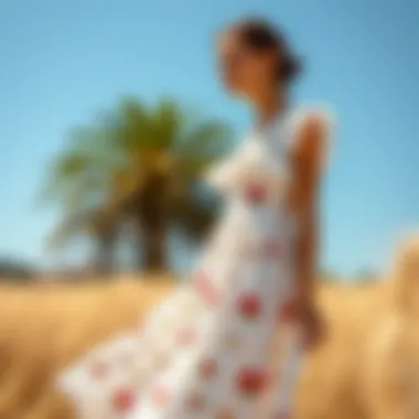 Elegant cotton dress showcasing summer fashion