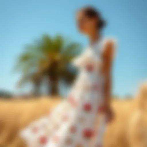 Elegant cotton dress showcasing summer fashion