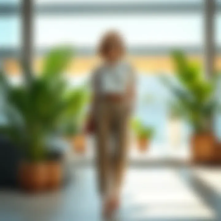 Summer Elegance with Stylish Pants Elegant summer pants displayed in a fashionable setting