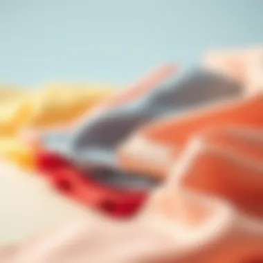 A stylish arrangement of fabric swatches in various summer colors