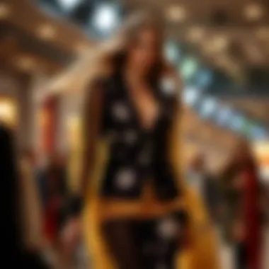 Fashion Forward: Star Sequin Designs A fashion illustration showcasing an outfit adorned with star sequins