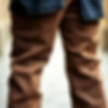 Intricate Design Elements of Split Spanish Trousers Close-up of the unique design features of split Spanish trousers
