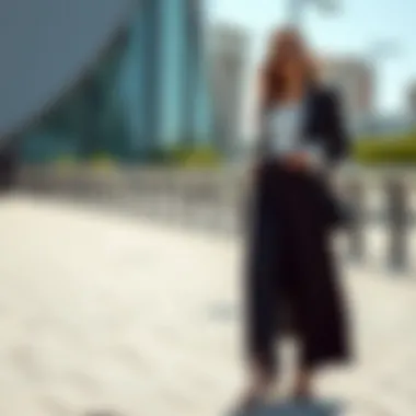 A fashionable outfit showcasing how to style split Spanish trousers